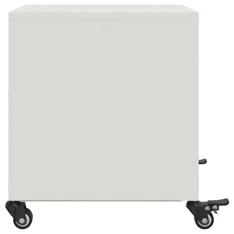 vidaXL Bedside Cabinets 2 pcs White 36x39x43.5 cm Steel
