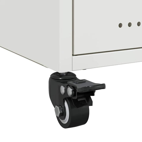 vidaXL Bedside Cabinets 2 pcs White 36x39x43.5 cm Steel