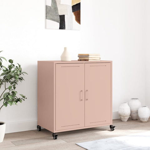 vidaXL Sideboard Pink 68x39x72 cm Steel