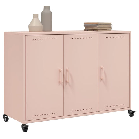 vidaXL Sideboard Pink 100.5x39x72 cm Steel