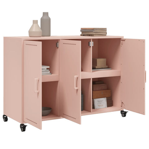 vidaXL Sideboard Pink 100.5x39x72 cm Steel