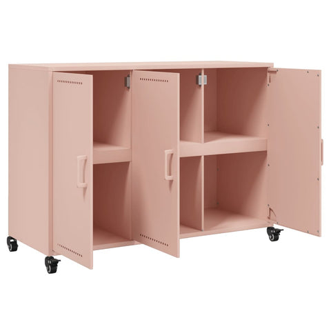 vidaXL Sideboard Pink 100.5x39x72 cm Steel