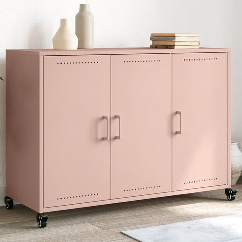 vidaXL Sideboard Pink 100.5x39x72 cm Steel