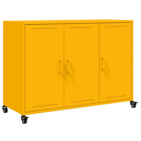vidaXL Sideboard Mustard Yellow 100.5x39x72 cm Steel