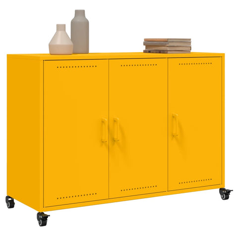 vidaXL Sideboard Mustard Yellow 100.5x39x72 cm Steel