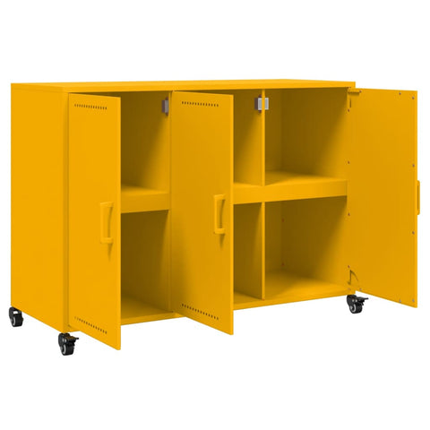 vidaXL Sideboard Mustard Yellow 100.5x39x72 cm Steel
