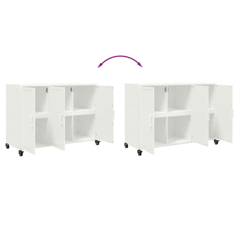 vidaXL Sideboard White 100.5x39x72 cm Steel