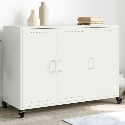 vidaXL Sideboard White 100.5x39x72 cm Steel