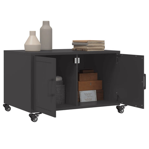 vidaXL Coffee Table Black 68x50x43.5 cm Steel