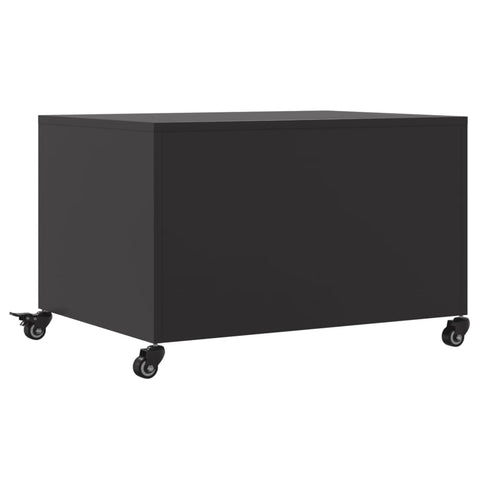 vidaXL Coffee Table Black 68x50x43.5 cm Steel