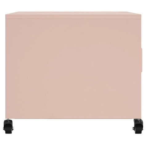 vidaXL Coffee Table Pink 68x50x43.5 cm Steel