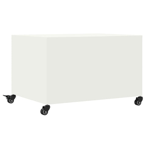 vidaXL Coffee Table White 68x50x43.5 cm Steel