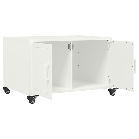 vidaXL Coffee Table White 68x50x43.5 cm Steel