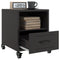 vidaXL Bedside Cabinet Black 36x39x43.5 cm Steel