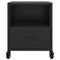 vidaXL Bedside Cabinet Black 36x39x43.5 cm Steel