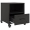 vidaXL Bedside Cabinet Black 36x39x43.5 cm Steel