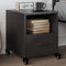 vidaXL Bedside Cabinet Black 36x39x43.5 cm Steel