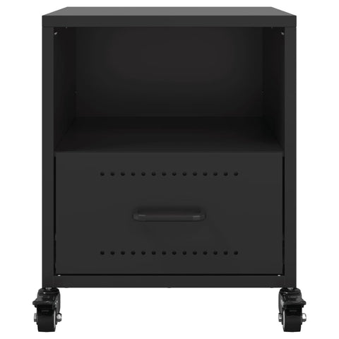 vidaXL Bedside Cabinets 2 pcs Black 36x39x43.5 cm Steel