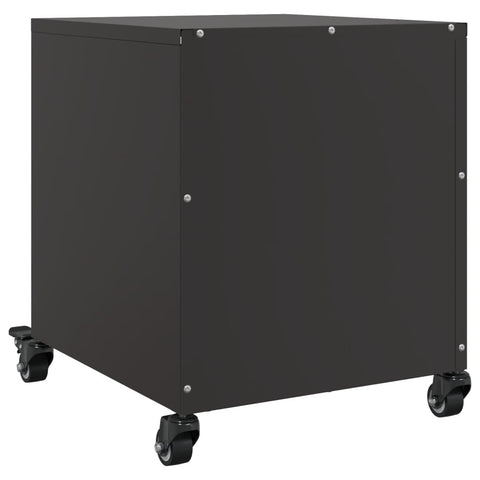 vidaXL Bedside Cabinets 2 pcs Black 36x39x43.5 cm Steel
