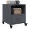 vidaXL Bedside Cabinet Anthracite 36x39x43.5 cm Steel