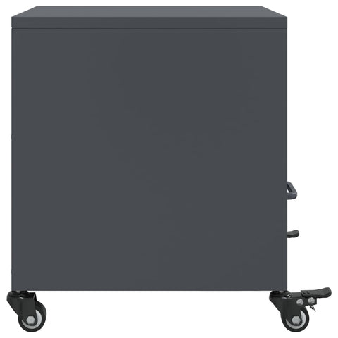 vidaXL Bedside Cabinet Anthracite 36x39x43.5 cm Steel