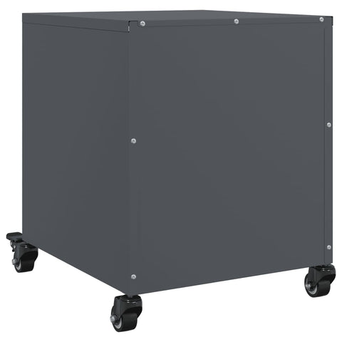 vidaXL Bedside Cabinet Anthracite 36x39x43.5 cm Steel