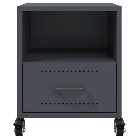 vidaXL Bedside Cabinets 2 pcs Anthracite 36x39x43.5 cm Steel