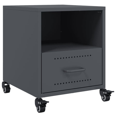 vidaXL Bedside Cabinets 2 pcs Anthracite 36x39x43.5 cm Steel