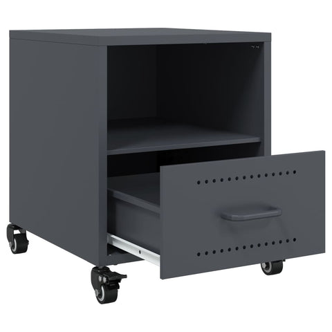 vidaXL Bedside Cabinets 2 pcs Anthracite 36x39x43.5 cm Steel