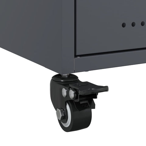 vidaXL Bedside Cabinets 2 pcs Anthracite 36x39x43.5 cm Steel