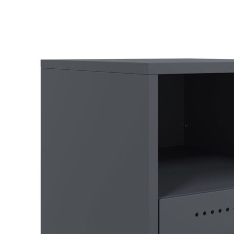 vidaXL Bedside Cabinets 2 pcs Anthracite 36x39x43.5 cm Steel
