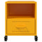 vidaXL Bedside Cabinet Mustard Yellow 36x39x43.5 cm Steel