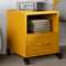 vidaXL Bedside Cabinet Mustard Yellow 36x39x43.5 cm Steel