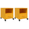 vidaXL Bedside Cabinets 2 pcs Mustard Yellow 36x39x43.5 cm Steel