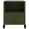 vidaXL Bedside Cabinet Olive Green 36x39x43.5 cm Steel