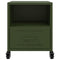 vidaXL Bedside Cabinets 2 pcs Olive Green 36x39x43.5 cm Steel