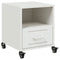 vidaXL Bedside Cabinet White 36x39x43.5 cm Steel