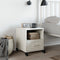 vidaXL Bedside Cabinet White 36x39x43.5 cm Steel