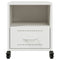 vidaXL Bedside Cabinet White 36x39x43.5 cm Steel