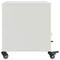 vidaXL Bedside Cabinet White 36x39x43.5 cm Steel