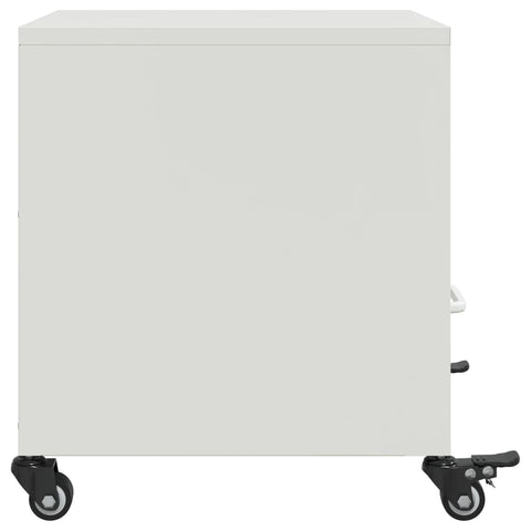 vidaXL Bedside Cabinets 2 pcs White 36x39x43.5 cm Steel