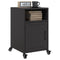 vidaXL Bedside Cabinet Black 36x39x59 cm Steel