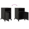 vidaXL Bedside Cabinet Black 36x39x59 cm Steel