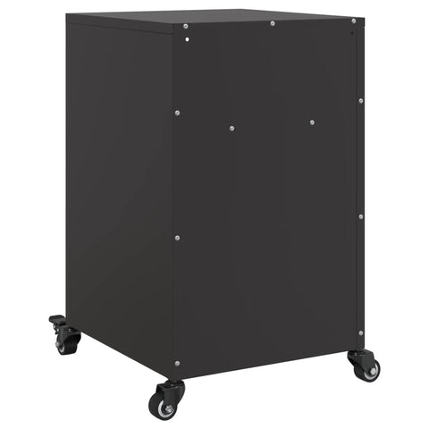 vidaXL Bedside Cabinets 2 pcs Black 36x39x59 cm Steel