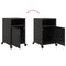 vidaXL Bedside Cabinets 2 pcs Black 36x39x59 cm Steel