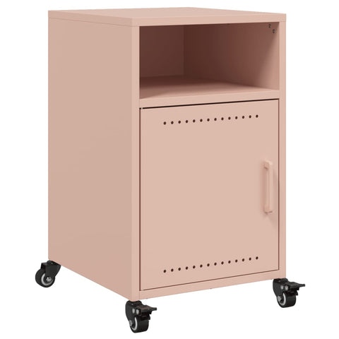 vidaXL Bedside Cabinets 2 pcs Pink 36x39x59 cm Steel