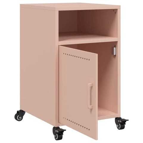 vidaXL Bedside Cabinets 2 pcs Pink 36x39x59 cm Steel