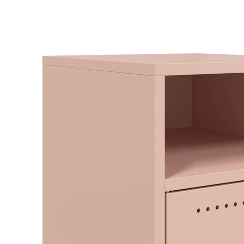 vidaXL Bedside Cabinets 2 pcs Pink 36x39x59 cm Steel