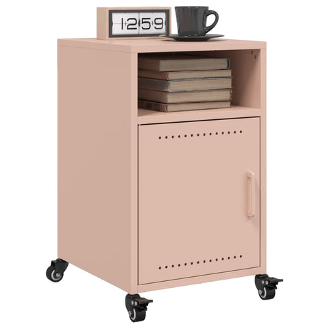 vidaXL Bedside Cabinets 2 pcs Pink 36x39x59 cm Steel