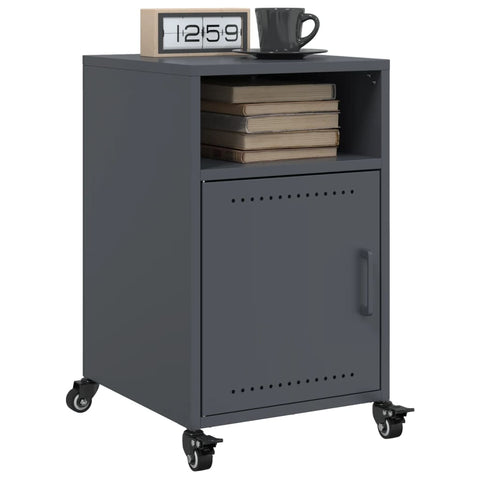 vidaXL Bedside Cabinet Anthracite 36x39x59 cm Steel
